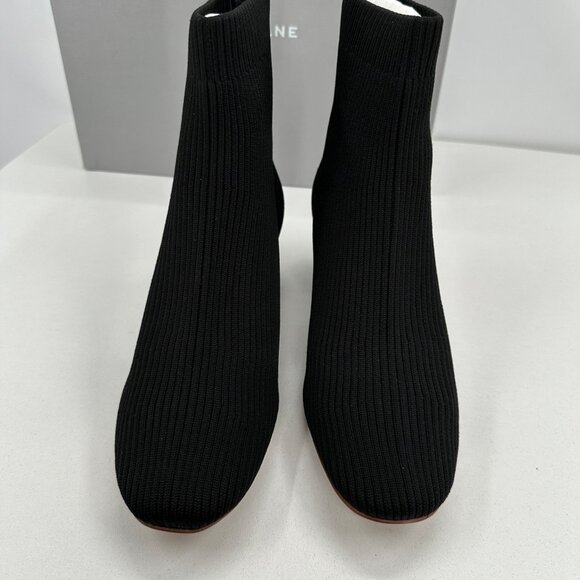 Everlane The Glove Boot in Black size 10 Women's Stretch Rib Knit Ankle Bootie - Picture 5 of 9
